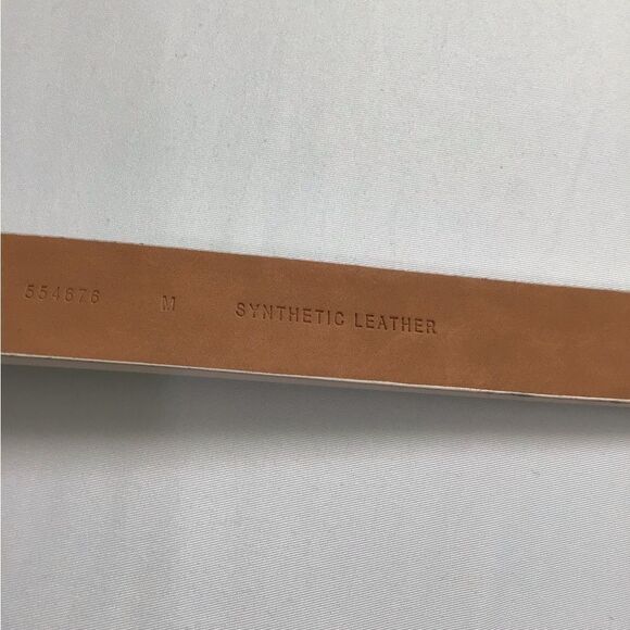 MICHAEL Michael Kors White Synthetic Leather Logo Belt - Picture 6 of 7